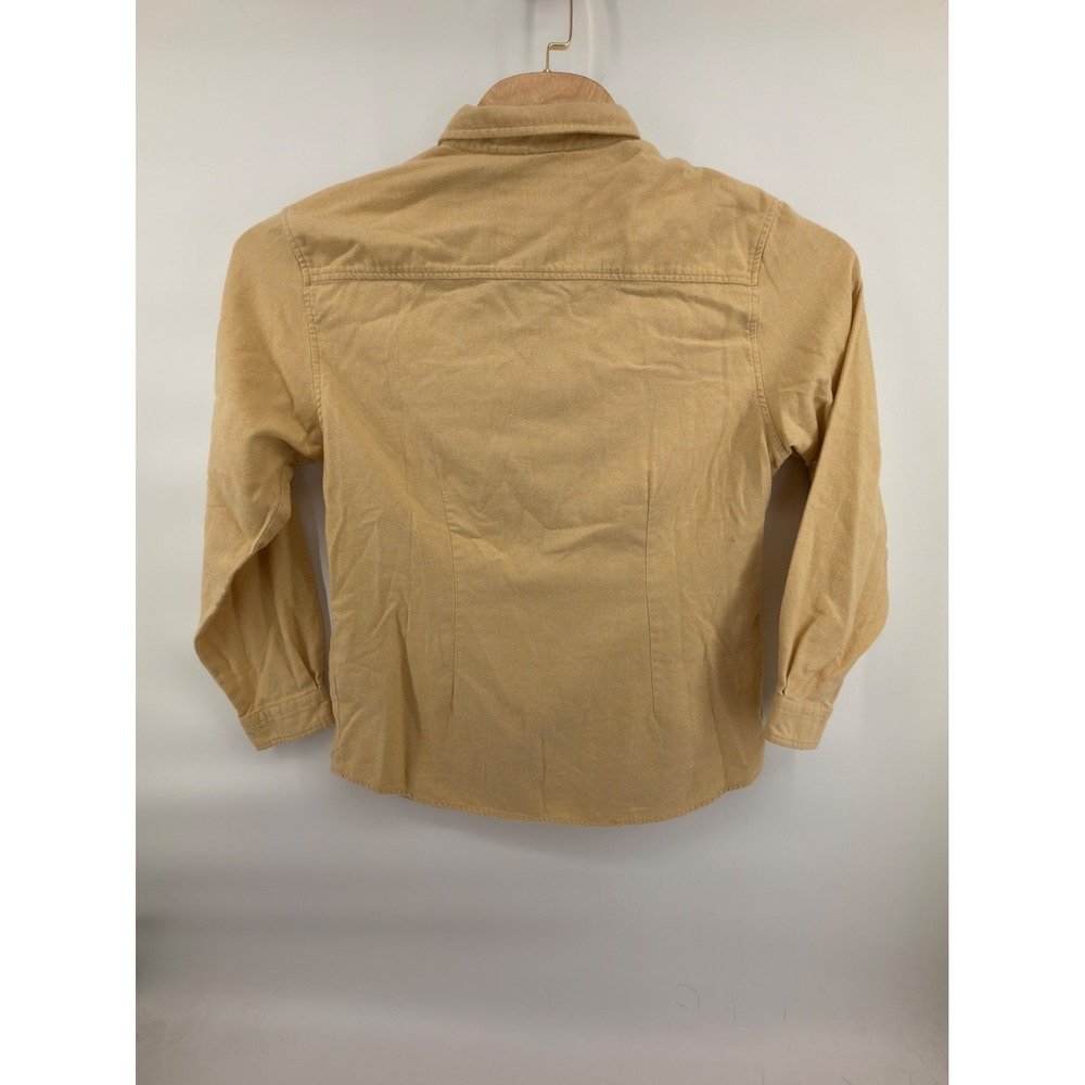 Woolrich Women's Tan 100% Cotton Long-Sleeve Button-Down Shirt Size Large - Picture 2 of 5